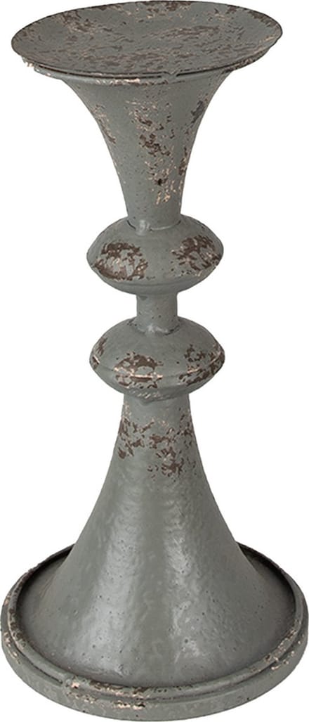 Clayre & Eef Kandelaar 26 cm Grijs Metaal