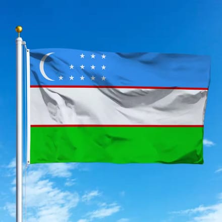 New Age Devi - Oezbekistan Vlag - 90x150cm Beste Kwaliteit