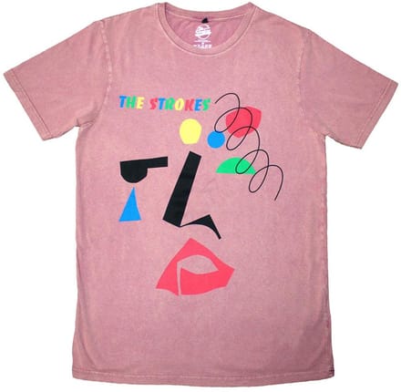 The Strokes - Abstract Face Heren T-shirt - 2XL - Rood