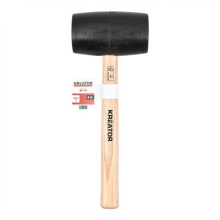 Kreator - Hand tools - KRTH90603 - Rubberen hamer - 900g - hout - zwart
