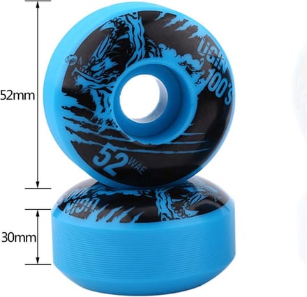 Set van 4 Duurzame Skateboardwielen 52mm PU voor Longboarden