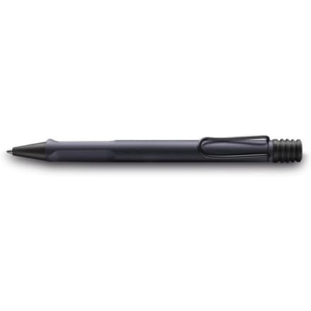 Lamy balpen, model safari, staal zwart, zwarte medium vulling