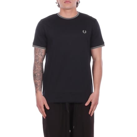 T-shirt met dubbel contrasterend biesje Fred Perry