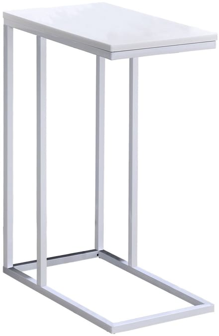 Bijzettafel DEBORA, rechthoekig, wit