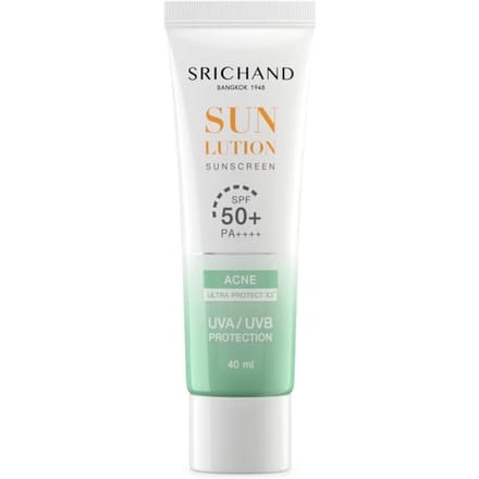 Srichand Sunlution Acne Care Zonnebrandcrème SPF50+ PA++++ 40 ml. 40 ml. white