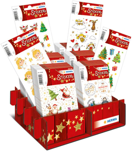 Kerstdecoratie stickervellen 'Glinsterende Kersttijd'