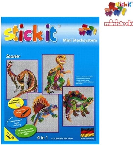 Stick-it Dinosaurussen, ca. 1.600 steentjes, ophanghaakje en heveltje