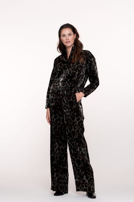Geisha Pants Animal Grey/bronze Größe: XS | Ausgestellte Hosen Outlet | Damen | Grau