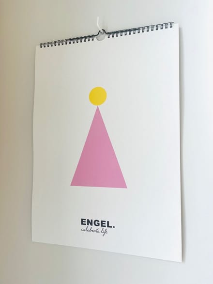 ENGEL. Verjaardagskalender - Duurzaam - Enkelzijdig - A3