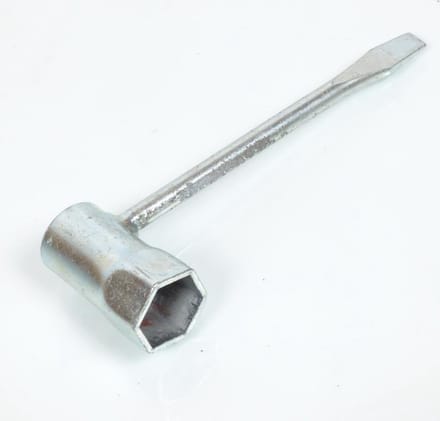 Bougiesleutel gebogen 19mm met platte schroevendraaiertip voor grasmaaier tuinmachines