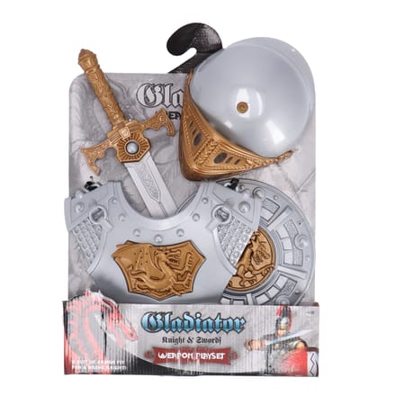 Top1Toys Ridderset 4-delig (grijs, kunststof, )