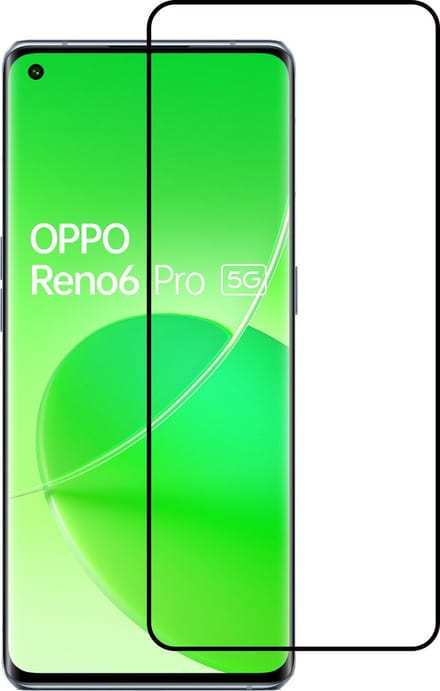 Screenprotector - Geschikt voor OPPO Reno 6 Pro - Full Cover - Gehard Glas - Beschermglas - Tempered Glass - Screen Protector