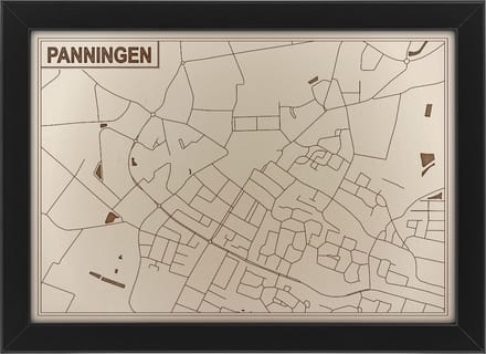 Houten stadskaart van Panningen