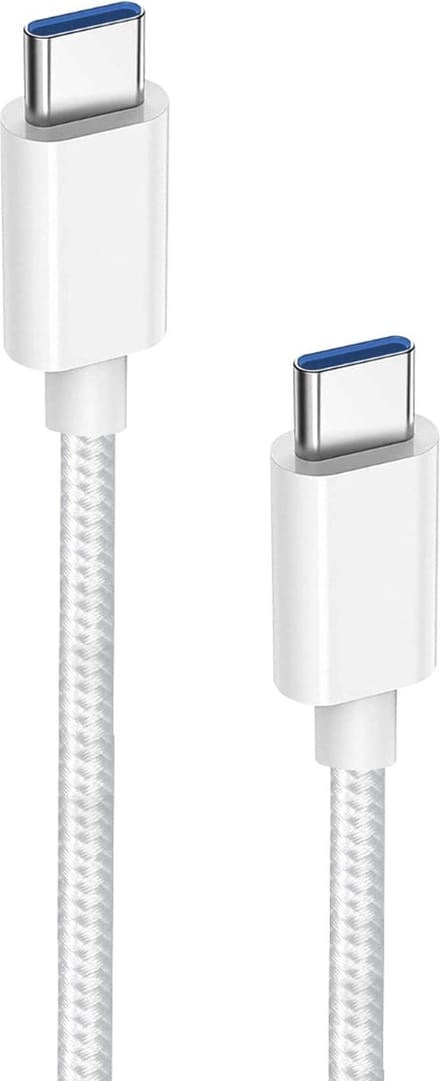 USB C naar USB C Kabel - 60W Snellader - Extra Sterk - 2 Meter - Wit