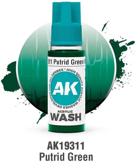 AK 3rd Gen Acrylics: Putrid Green Wash (18ml)