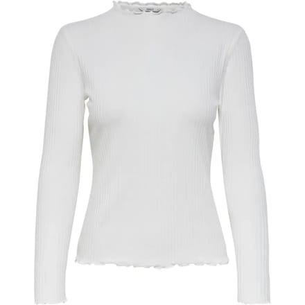 Dames-T-shirt Only Emma met lange mouwen - Col Montant