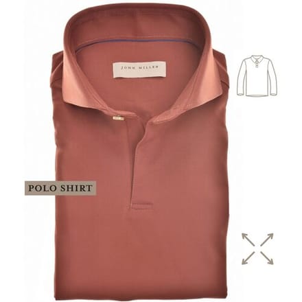 John Miller Polo Hyperstretch Performance V-Neck Donker Oranje / male