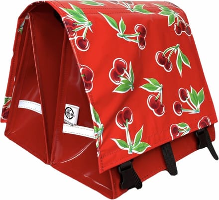 Du Baj large Luxe Cherry Red - Dubbele Fietstas - Achter - 45 l - rood