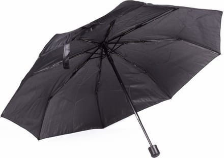 Benson Paraplu mini - zwart - opvouwbaar - 93 x 55 cm - reisparaplu - compact