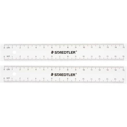 STAEDTLER Liniaal, 15 cm, 2 stuks