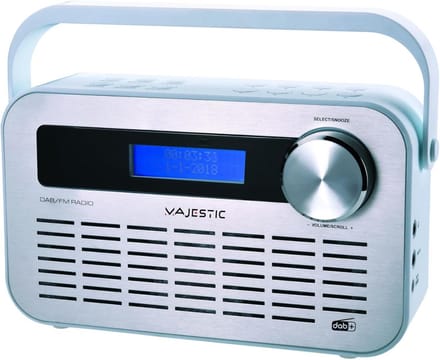 DAB+ Radio met Wekker en AUX-Ingang - Wit