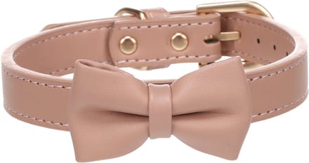 Flamingo - Hond Halsband met strik Nela Roze S / M 31-39cm 20mm