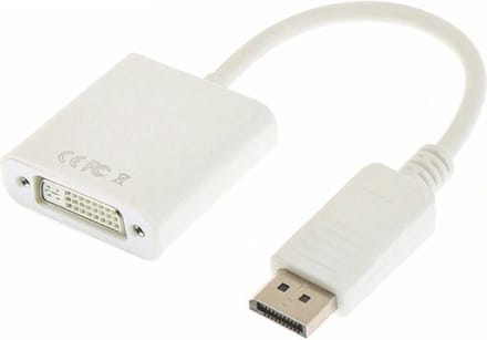 XIB Displayport naar DVI / DP to DVI adapter - Wit