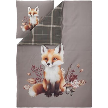 LIVARNO Polyester satijn dekbedovertrek 140 x 200 cm, 1-persoons (Vos)
