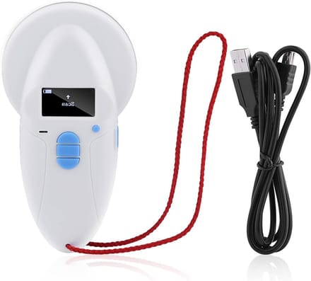 Microchip Reader voor Paarden en Huisdieren, Draagbare Oplaadbare Chip ID Lezer met Hoge Precisie
