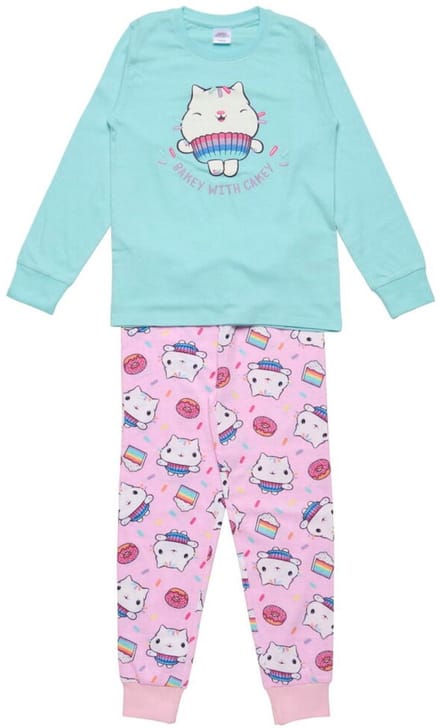 Gabby's Dollhouse Pyjama - Maat 122/128 - Polyester - Roze - Blauw