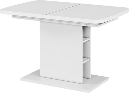 Vicco Eettafel Fenaro, Wit, 120-160 x 80 cm met open compartimenten