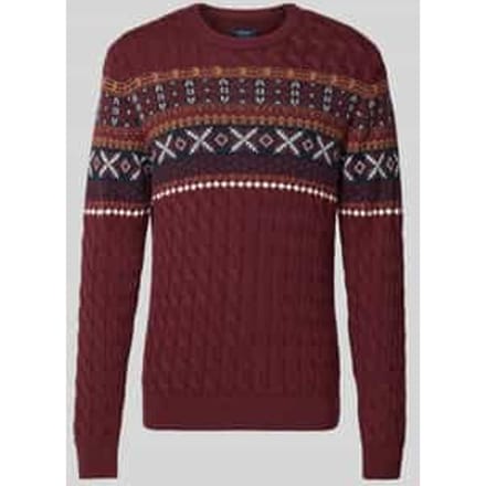 Gebreide pullover met ribboorden