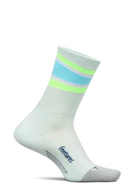 Feetures - Elite Light Cushion Mini Crew - Mint Bounce - Groen-Geel-Blauw / MEDIUM