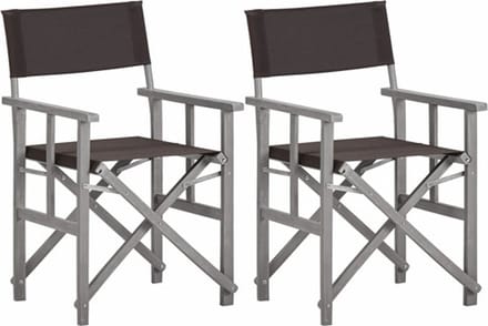 vidaXL - Regisseursstoelen - 2 - st - massief - acaciahout