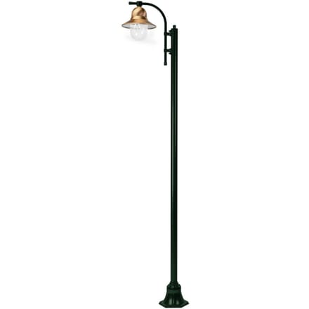 K.S. Verlichting 1-lamp lantaarnpaal Toscane 240 cm, groen