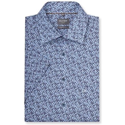 OLYMP Luxor Overhemd, Comfort Fit, New Kent, Marineblauw
