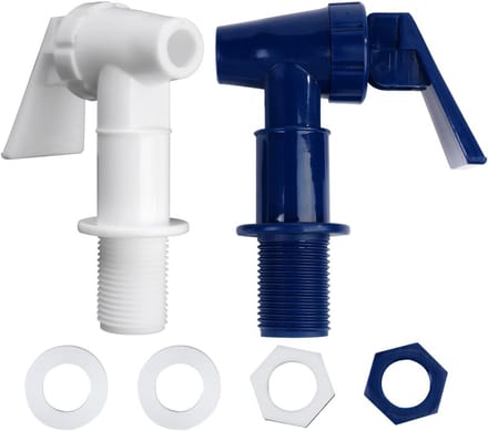 4 Stuks Universale Waterdispenserkranen - Plastic Push-Type - Blauw en Wit