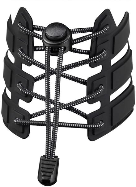 Knoopvrije elastische schoenveters 110 cm 1 paar Black