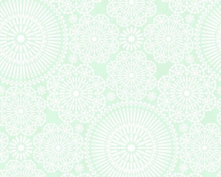 GRAFISCHE BLOEMEN BEHANG - Blauw Groen Wit - AS Creation COZZ