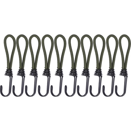 10 stuks Tent Elastisch Touw met Haak Kampeer Tent Bevestiging Elastisch Touw Accessoires black