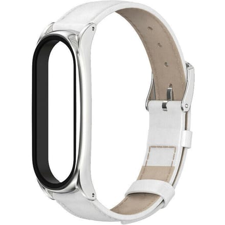 Xiaomi Mi Band 5 bandje leer (wit)
