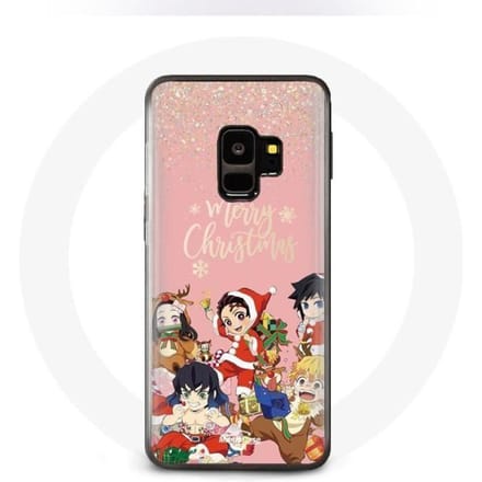 Coque pour Samsung Galaxy S9 Demon slayer merry christmas affiche Anime Manga