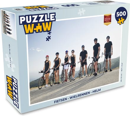 Puzzel Fietsen - Wielrennen - Helm - Legpuzzel - Puzzel 500 stukjes