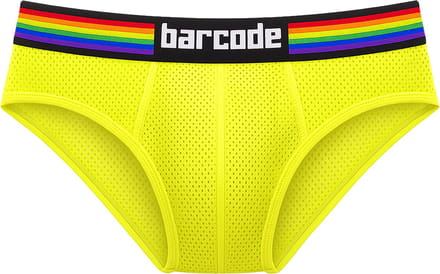 Barcode Berlin Pride Brief Neongreen - MAAT M - Heren Ondergoed - Slip voor Man - Mannen Brief
