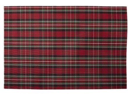 Placemat 30x45cm kerst ruit
