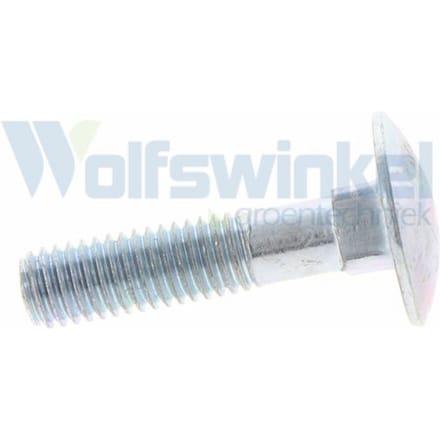 Slotbout M8x35mm Staal Verzinkt + moer - 200 stuks