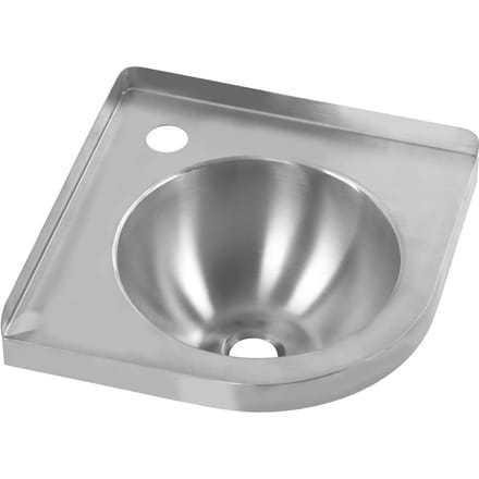 Hoek Driehoek Wastafel Geborstelde Afwerking Keuken Badkamer Handwasbak Wastafel voor Boot Caravan RV gray