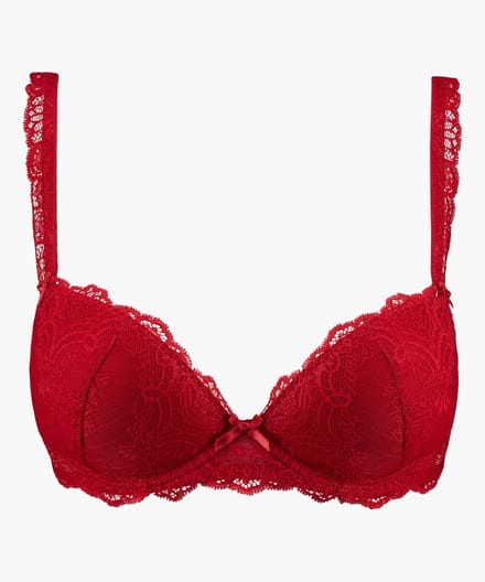 Aubade Danse des Sens Push Up Bh OG08-N Irresistible Red - maat EU 75D / FR 90D