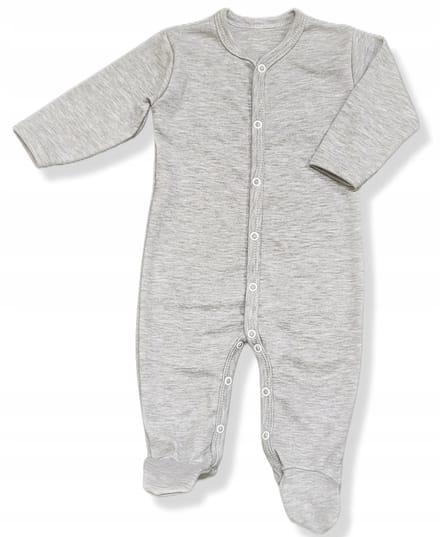 Dartomik - Kinderpyjama - Gekleed - Lang Mouw Overslag - Grijs Melange