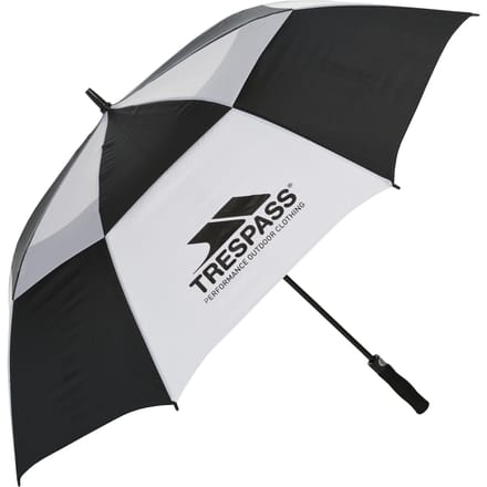 Trespass Catterick Automatische Paraplu (Zwart/Wit)